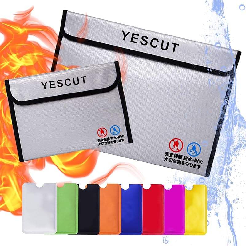 YESCUT safe fireproof bag collection bag Valuable document storage case storage case fireproof case 38cm×28cm/23cm×18cm two sets set of 2 fire
YESCUT safe fireproof bag collection bag Valuable document storage case storage case fireproof case 38cm×28cm/23cm×18cm two sets set of 2 fire