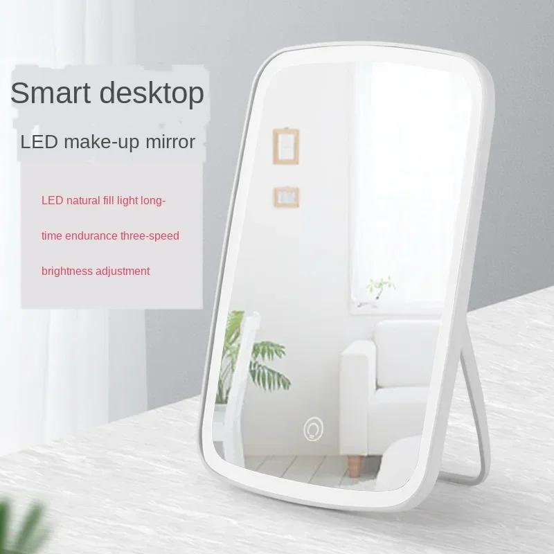 Портативное зеркало для макияжа со светодиодной подсветкой, сенсорным экраном, 3-цветное освещение, складное зеркало для туалетного столика, инструменты для красоты дома
Портативное зеркало для макияжа со светодиодной подсветкой, сенсорным экраном, 3-цветное освещение, складное зеркало для туалетного столика, инструменты для красоты дома