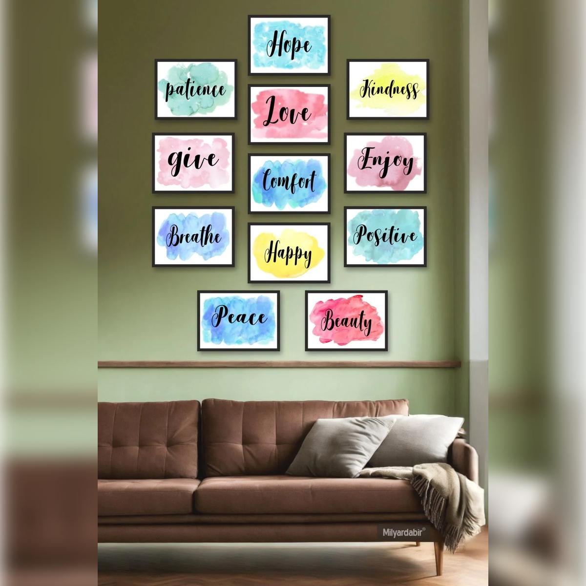Add Positive Energy to Your Home with the 12-Piece Poster Set Filled with Motivational Words!
Add Positive Energy to Your Home with the 12-Piece Poster Set Filled with Motivational Words!