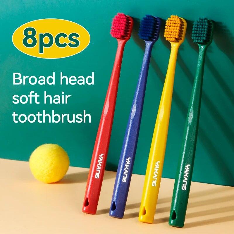 8PCS 4-color Wide Head Extra Soft Bristled Toothbrush, Adult Home Pack, Volcanic Carbon Brush Wire, Independent Packaging
8PCS 4-color Wide Head Extra Soft Bristled Toothbrush, Adult Home Pack, Volcanic Carbon Brush Wire, Independent Packaging