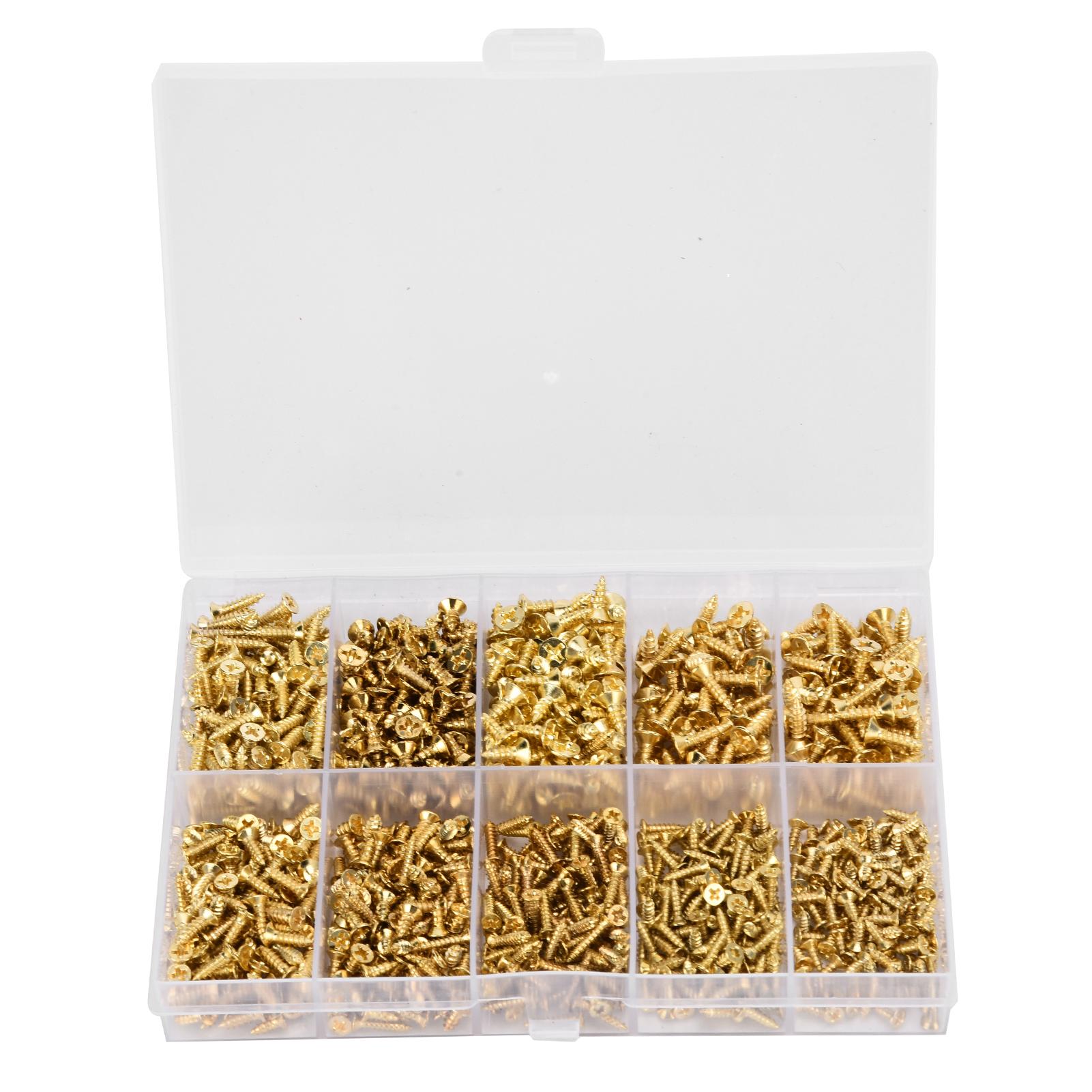 1080Pcs Self Tapping Screws Cross Iron Countersunk Head Screws Assortment Kit M2 M2.5 M3
1080Pcs Self Tapping Screws Cross Iron Countersunk Head Screws Assortment Kit M2 M2.5 M3