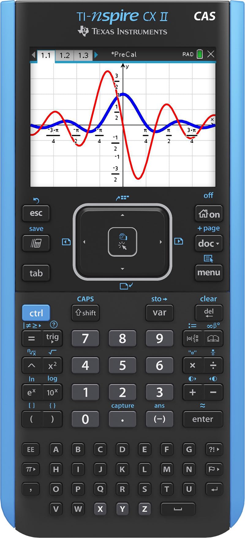 Калькулятор кольорових графіків Texas Instruments CX II CAS із студентським програмним забезпеченням TI-Nspire (ПК/Mac) чорний
Калькулятор кольорових графіків Texas Instruments CX II CAS із студентським програмним забезпеченням TI-Nspire (ПК/Mac) чорний