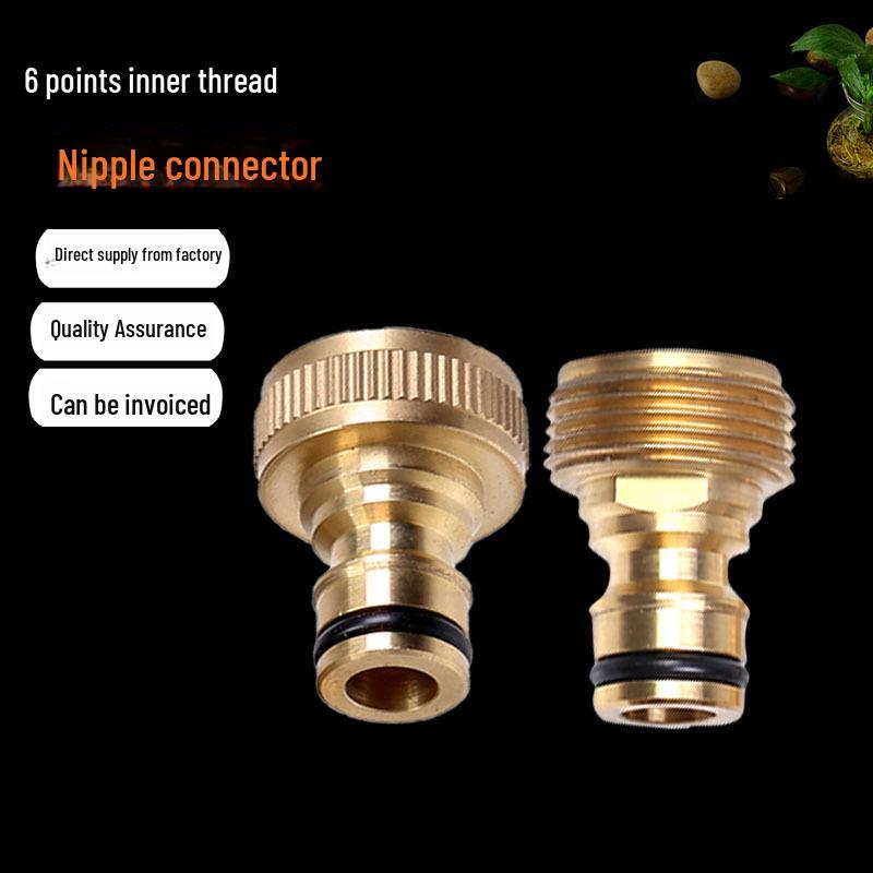 3/4 Quick Connect Garden Hose Adapter, Double-Head 6-Point Water Nipple Connector Internal thread US standard
3/4 Quick Connect Garden Hose Adapter, Double-Head 6-Point Water Nipple Connector Internal thread US standard