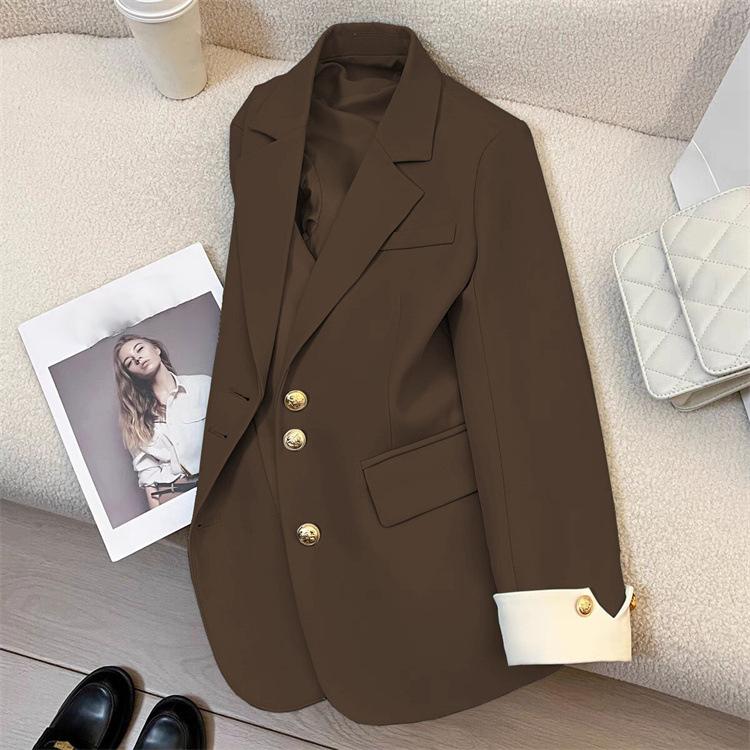 Women s Fashion Casual Metal Buckle Long Sleeve Jacket XL кавовий
Women s Fashion Casual Metal Buckle Long Sleeve Jacket XL кавовий