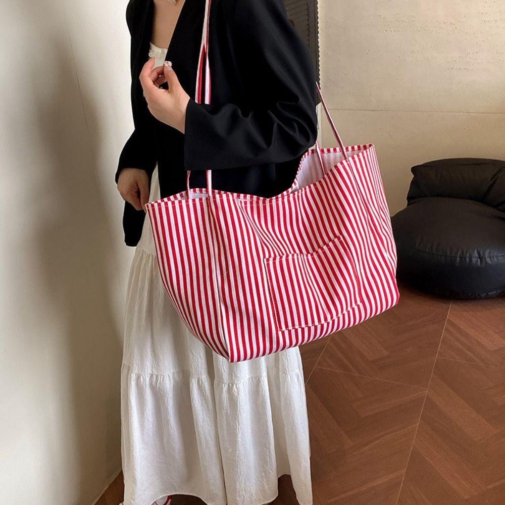Simple Striped Tote Bags Lightweight Shopping Bag Fashion Striped Shoulder Bag for Women рожевий
Simple Striped Tote Bags Lightweight Shopping Bag Fashion Striped Shoulder Bag for Women рожевий