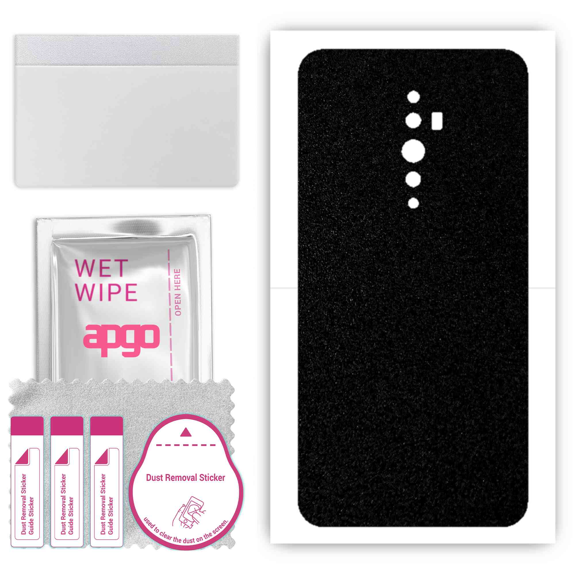 apgo Protective Skin Sticker for the back compatible with Oppo Reno2 Z, Wrap Film, Foil, Vinyl - Pattern Matte Black
apgo Protective Skin Sticker for the back compatible with Oppo Reno2 Z, Wrap Film, Foil, Vinyl - Pattern Matte Black