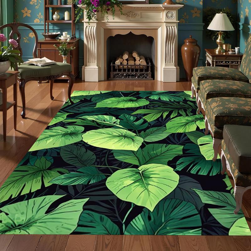 Dark Green Tropical Leaf Area Rug Modern Lush Botanical Texture Washable Decorative Carpet for Living Room Bedroom Entryway 40x60cm
Dark Green Tropical Leaf Area Rug Modern Lush Botanical Texture Washable Decorative Carpet for Living Room Bedroom Entryway 40x60cm