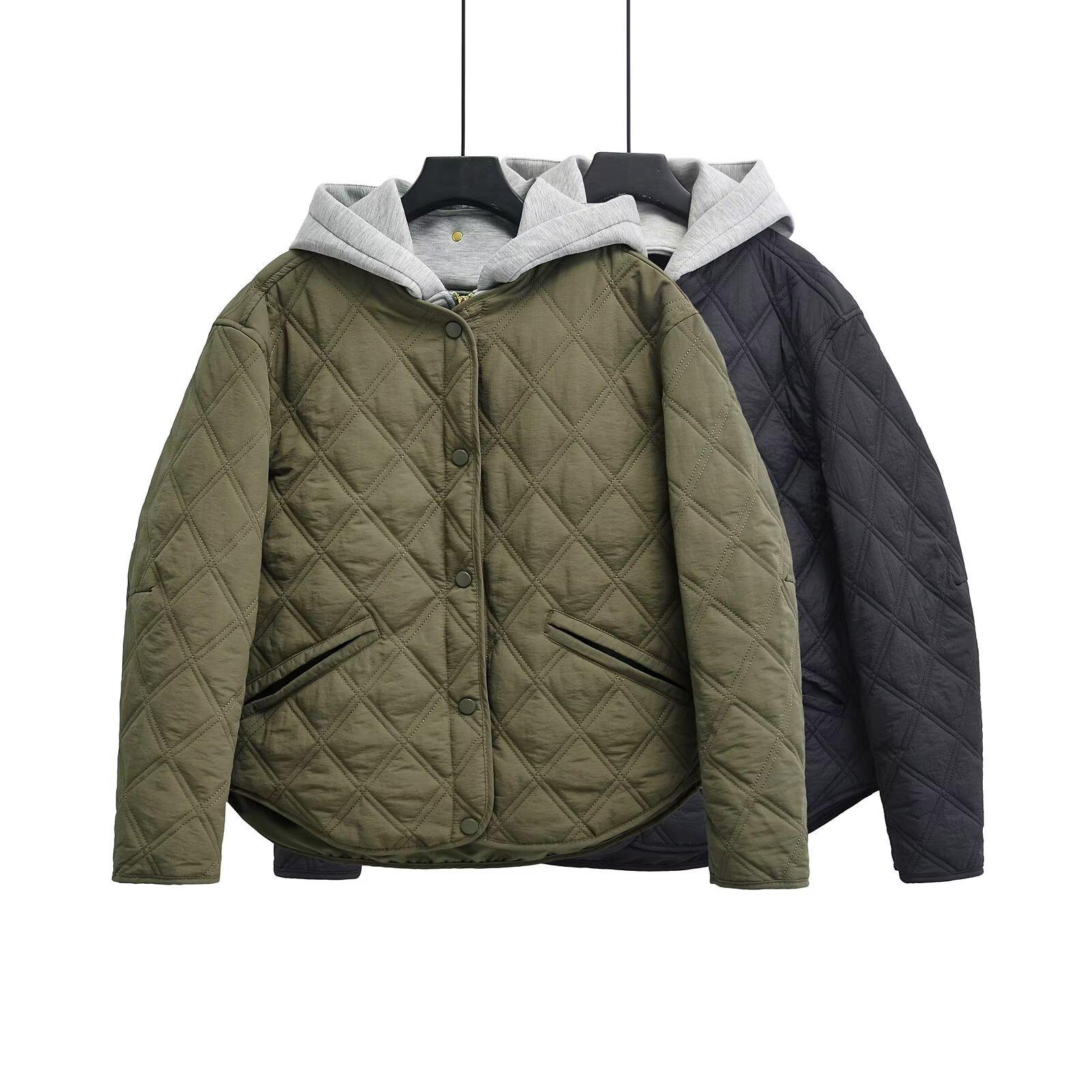 Autumn/Winter 2024 Two-Tone Hooded Cotton Quilt Jacket Extra Small 
Autumn/Winter 2024 Two-Tone Hooded Cotton Quilt Jacket Extra Small