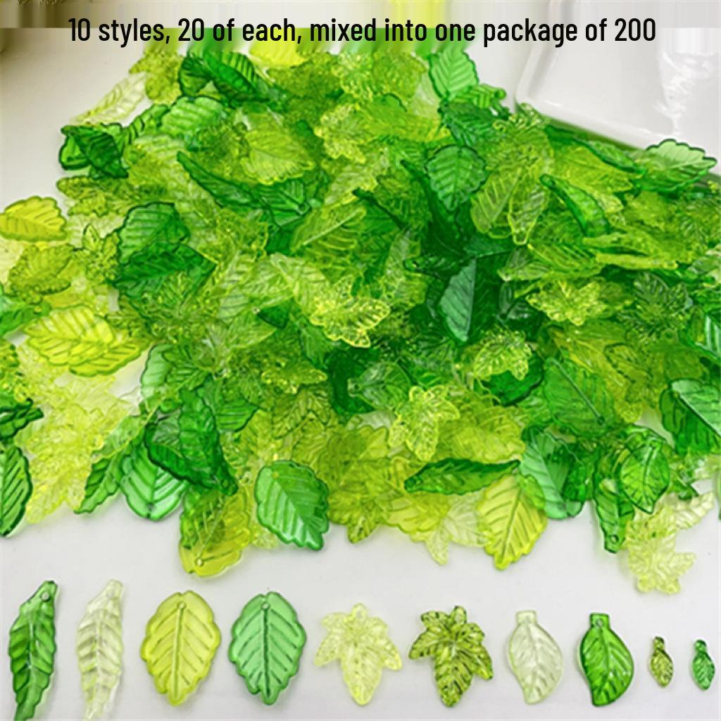 Acrylic Leaf Pendant Hair Accessories Assortment - Handmade DIY Green Mix Set of 200 mixed pieces (67g)
Acrylic Leaf Pendant Hair Accessories Assortment - Handmade DIY Green Mix Set of 200 mixed pieces (67g)