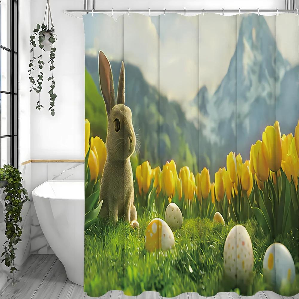 Easter Bunny Shower Curtain: Springtime Decor for Bathroom, Festive Ambiance with Tulips, Eggs, and Joyful Vibes W90XH180cm
Easter Bunny Shower Curtain: Springtime Decor for Bathroom, Festive Ambiance with Tulips, Eggs, and Joyful Vibes W90XH180cm