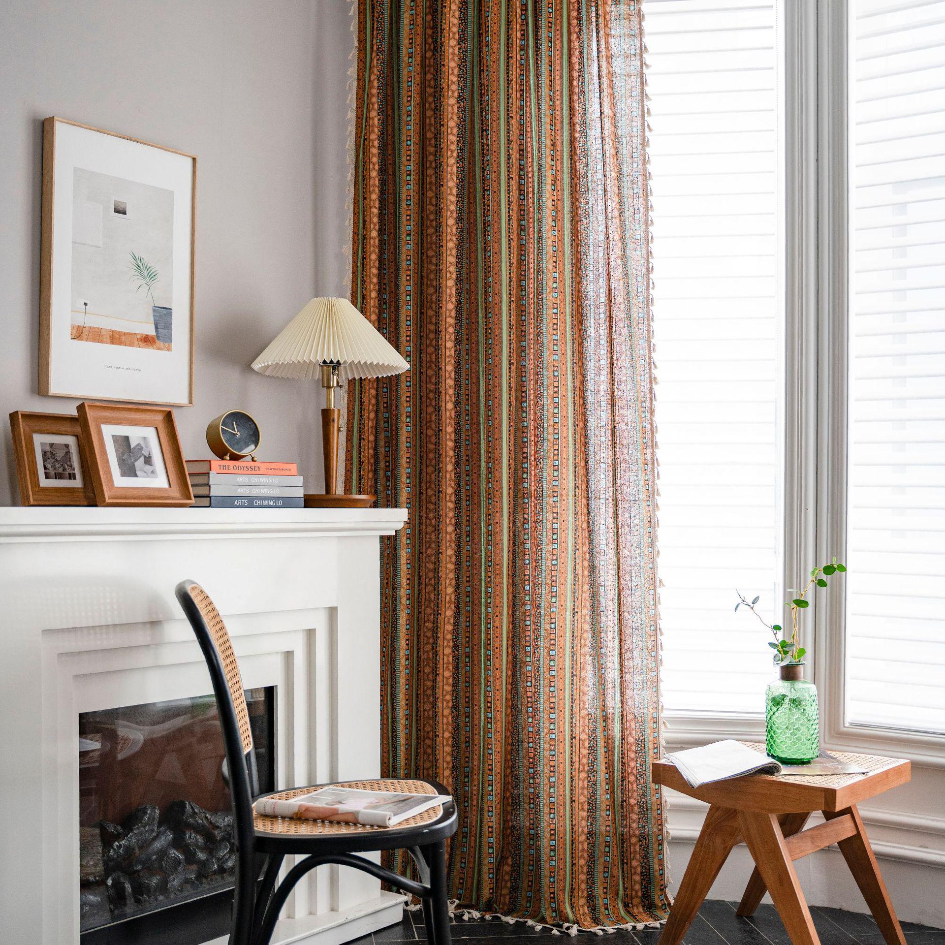 Bohemian Striped Yellow Cotton-Linen Kitchen Curtain, Semi-Light-Blocking Special Size 25/square meter
Bohemian Striped Yellow Cotton-Linen Kitchen Curtain, Semi-Light-Blocking Special Size 25/square meter