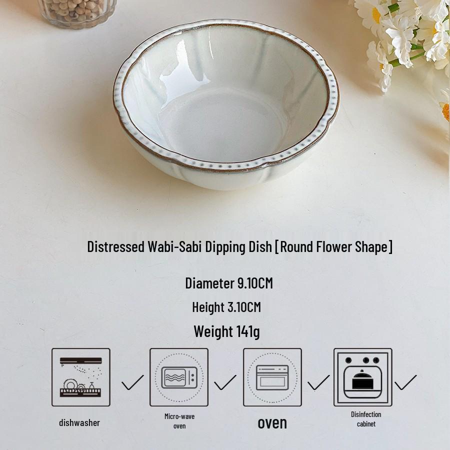 Wabi-Sabi Kiln-Fired Ceramic Dipping Dish for Seasoning: Ideal for Soy Sauce, Vinegar, or Snacks
Wabi-Sabi Kiln-Fired Ceramic Dipping Dish for Seasoning: Ideal for Soy Sauce, Vinegar, or Snacks