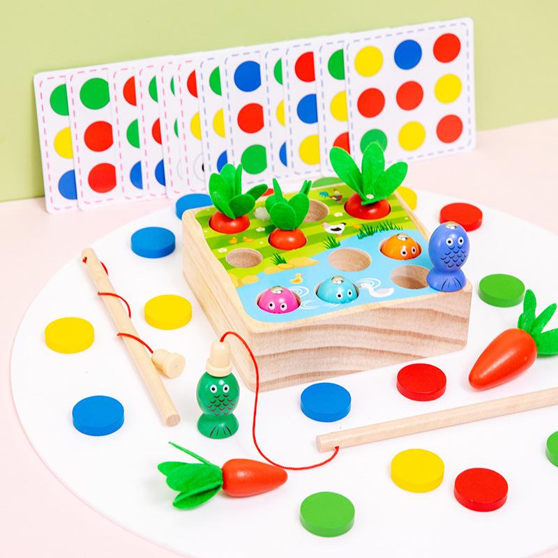 Children s 3-in-1 Wooden Toy: Fishing, Radish Pull, Coloring Game - Educational Puzzle for Color Recognition & Classification
Children s 3-in-1 Wooden Toy: Fishing, Radish Pull, Coloring Game - Educational Puzzle for Color Recognition & Classification
