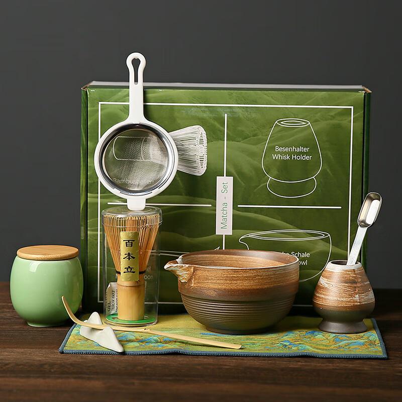 Japanese Style Rough Ceramic Matcha Bowl Set
Japanese Style Rough Ceramic Matcha Bowl Set