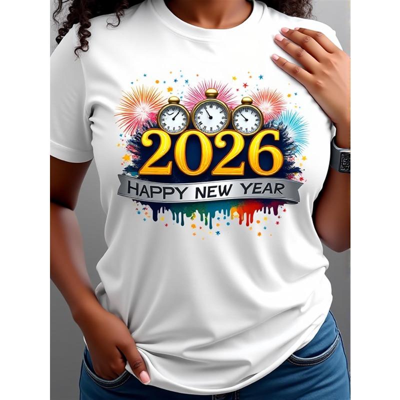 Женская футболка с принтом С Новым годом 2026 , с коротким рукавом, с круглым вырезом, повседневная, праздничная одежда, футболка С Новым годом S
Женская футболка с принтом С Новым годом 2026 , с коротким рукавом, с круглым вырезом, повседневная, праздничная одежда, футболка С Новым годом S