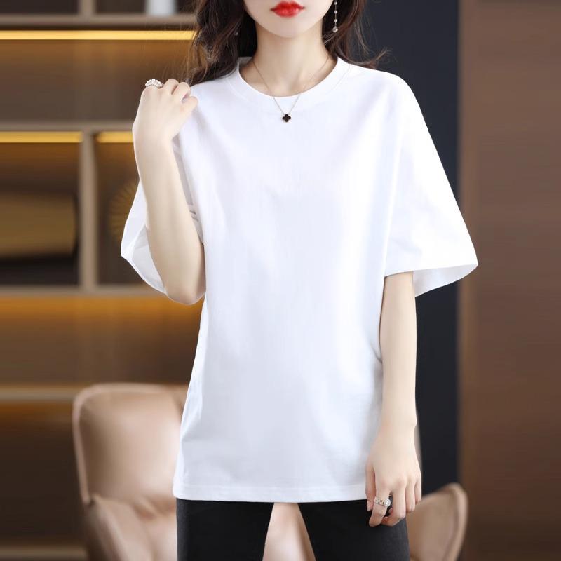 2025 Summer Korean Style Loose-Fit Pure Cotton Short Sleeve Top - Round Neck Solid Color Mid-Length T-shirt for Women Small
2025 Summer Korean Style Loose-Fit Pure Cotton Short Sleeve Top - Round Neck Solid Color Mid-Length T-shirt for Women Small