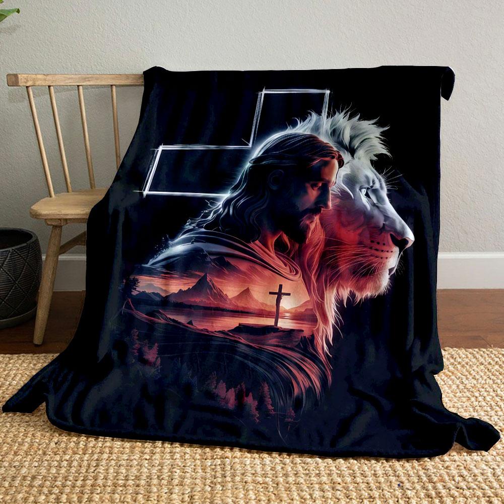 Jesus Lion Cross Printed Blanket Printed Blanket for Living Room Bed Couch lunch break Soft Cozy Blanket for Friend s festival Gift 80cm x 120cm
Jesus Lion Cross Printed Blanket Printed Blanket for Living Room Bed Couch lunch break Soft Cozy Blanket for Friend s festival Gift 80cm x 120cm
