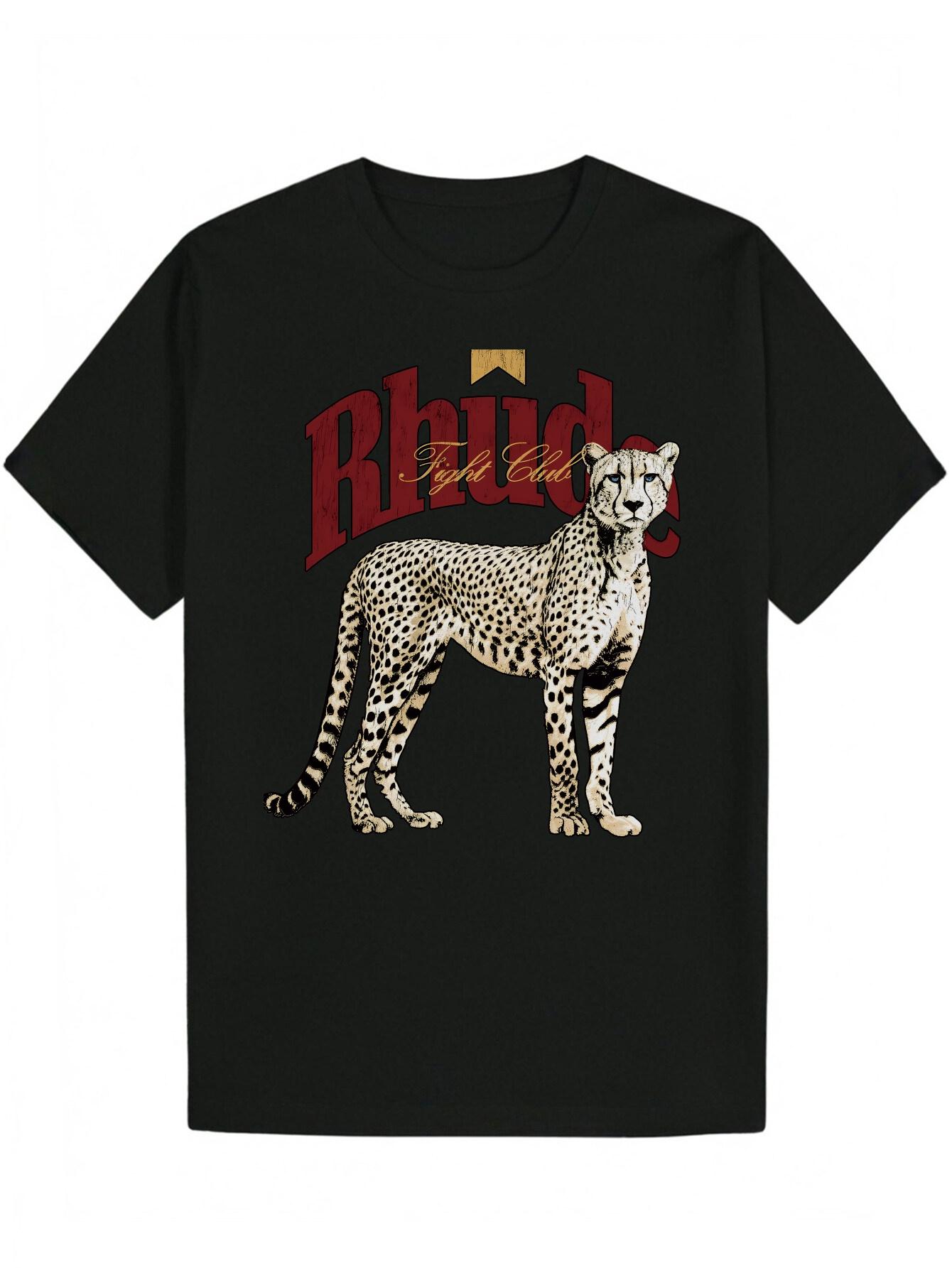 Black Graphic T-shirt - Lightweight Breathable Polyester Tee with Cheetah Print L
Black Graphic T-shirt - Lightweight Breathable Polyester Tee with Cheetah Print L