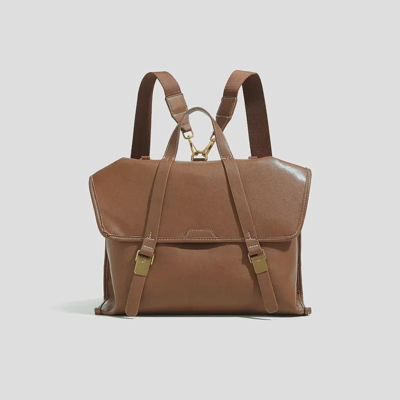 2024 Высококачественный ретро-рюкзак-портфель: Большая вместительная сумка для поездок на работу и ноутбука