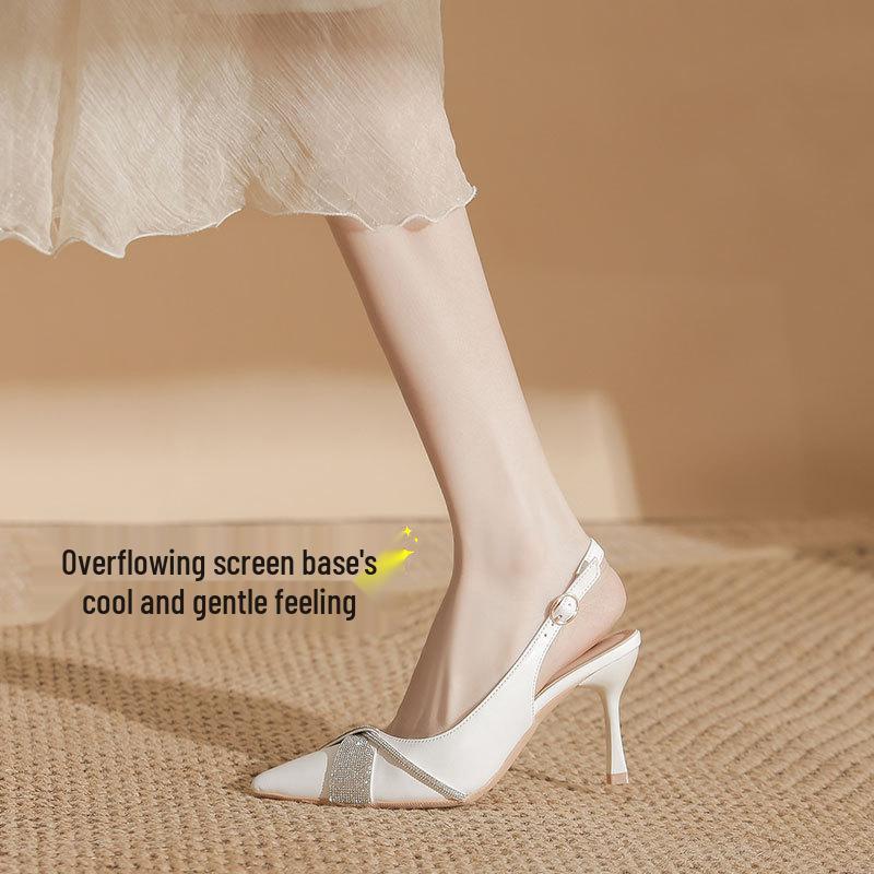 Туфли-лодочки BYZ без задника с острым носком на шпильке из микрофибры с пряжкой из страз - Универсальная обувь для работы и поездок для женщин 34
Туфли-лодочки BYZ без задника с острым носком на шпильке из микрофибры с пряжкой из страз - Универсальная обувь для работы и поездок для женщин 34