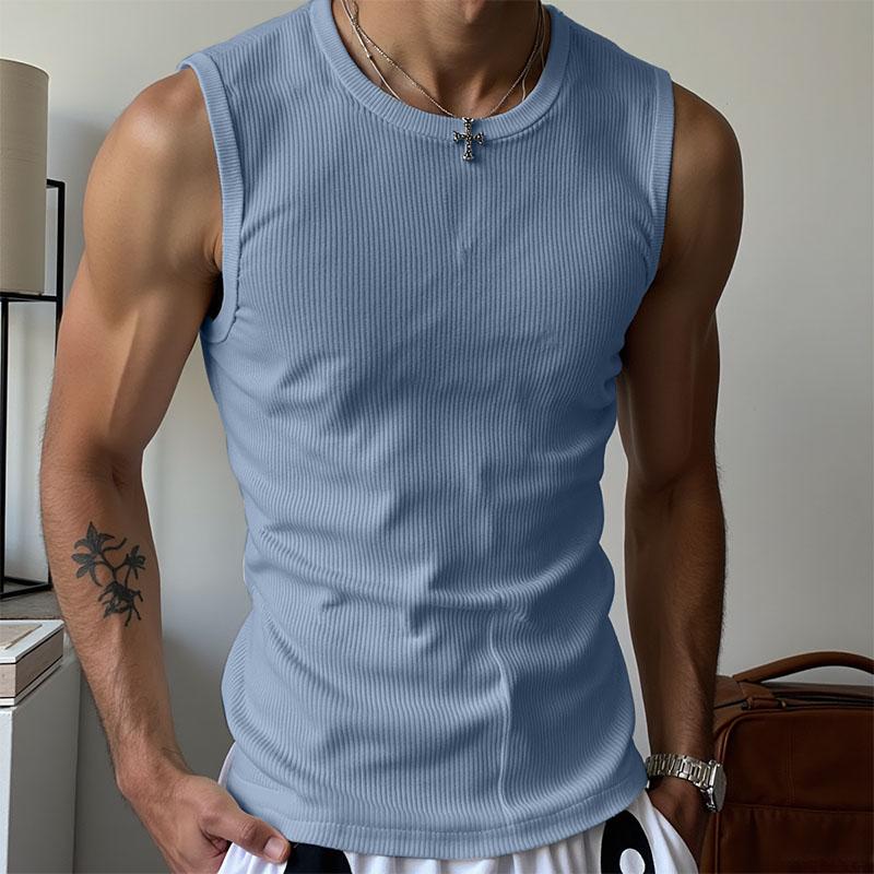 INCERUN Summer Men Round Neck Sleeveless Semi-Sheer Rib Casual Tank Tops 5XL синий
INCERUN Summer Men Round Neck Sleeveless Semi-Sheer Rib Casual Tank Tops 5XL синий