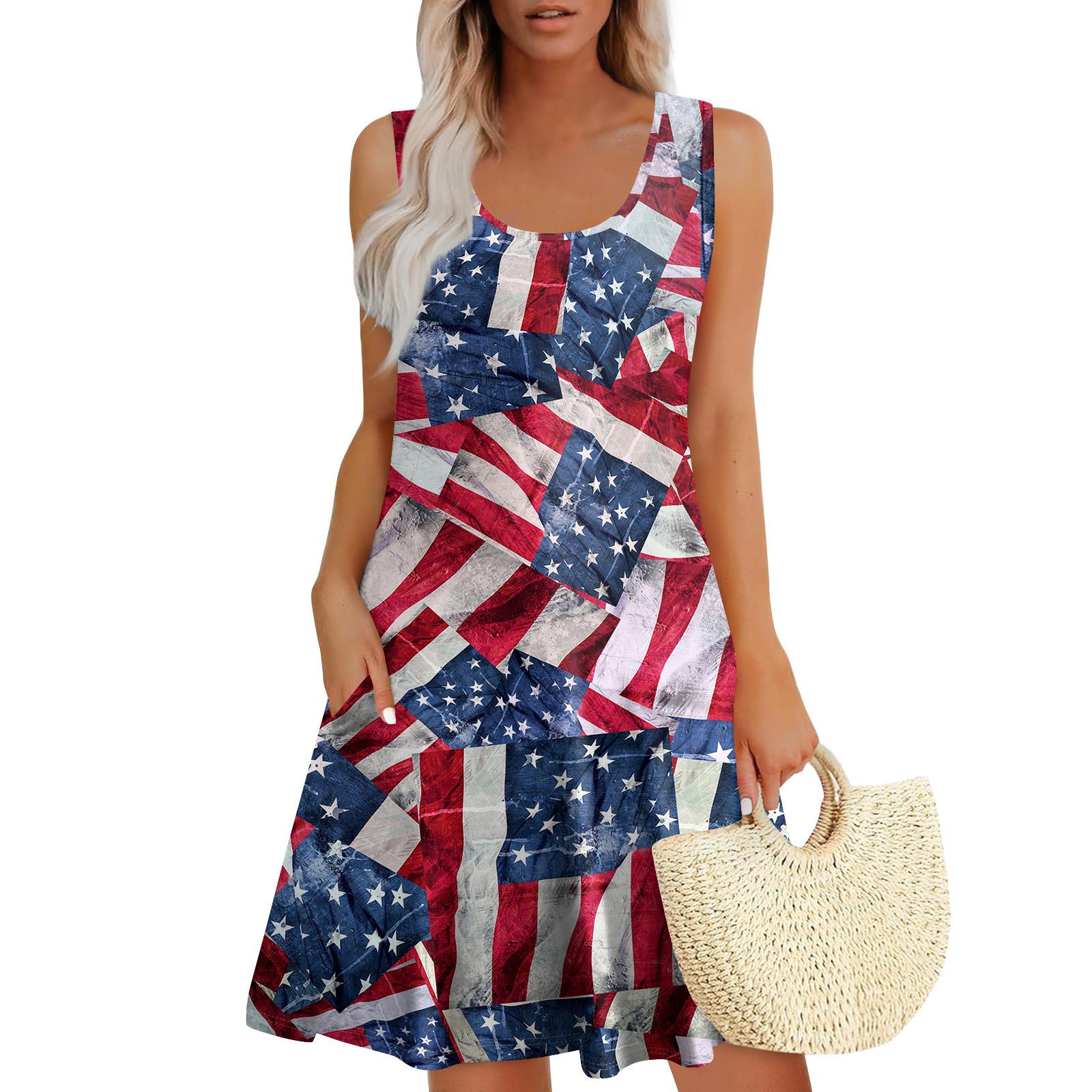 Womens Summer Dresses Print Loose U Neck Sleeveless Sundresses Dress With Pockets XXL
Womens Summer Dresses Print Loose U Neck Sleeveless Sundresses Dress With Pockets XXL