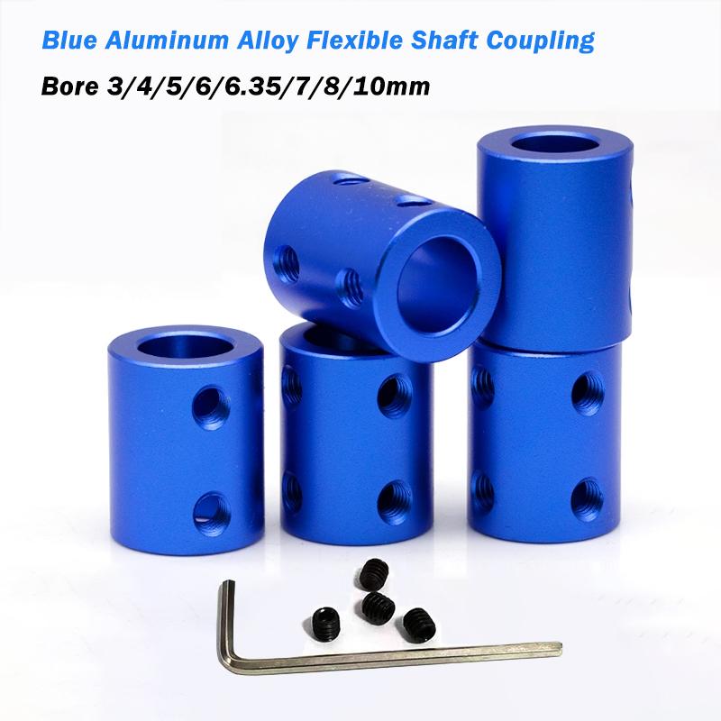 2pcs Blue Aluminum Alloy Flexible Shaft Coupling Bore 3/4/5/6/6.35/7/8/10mm For 3D-printers Motor Couplings Ship Models 3mm-6mm(D14xL25mm)
2pcs Blue Aluminum Alloy Flexible Shaft Coupling Bore 3/4/5/6/6.35/7/8/10mm For 3D-printers Motor Couplings Ship Models 3mm-6mm(D14xL25mm)