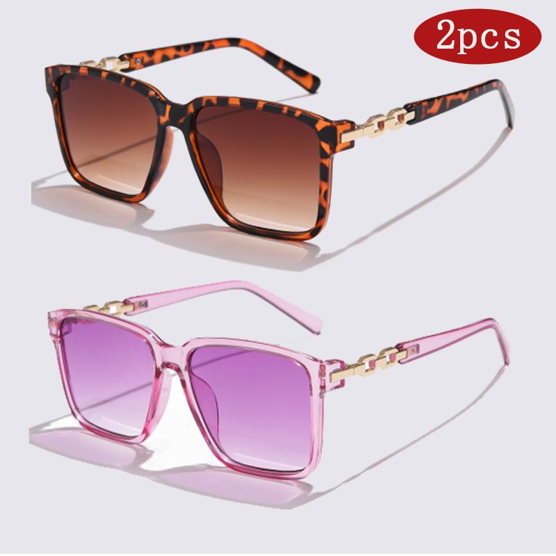2pcs Fashion Square Sunglasses Women Big Frame Colorful Glasses Female Anti ultraviolet Gradient Outdoor Shades Ladies Eyewear
2pcs Fashion Square Sunglasses Women Big Frame Colorful Glasses Female Anti ultraviolet Gradient Outdoor Shades Ladies Eyewear