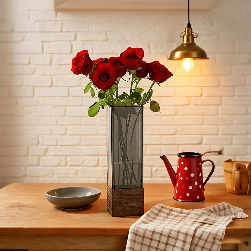 1Pc Elegant Artistic Glass Vase With Wooden Base - High-Quality Durable Decorative Ornament | Ideal Gifts For Housewarming, Christmas, Birthdays 1Pc
1Pc Elegant Artistic Glass Vase With Wooden Base - High-Quality Durable Decorative Ornament | Ideal Gifts For Housewarming, Christmas, Birthdays 1Pc