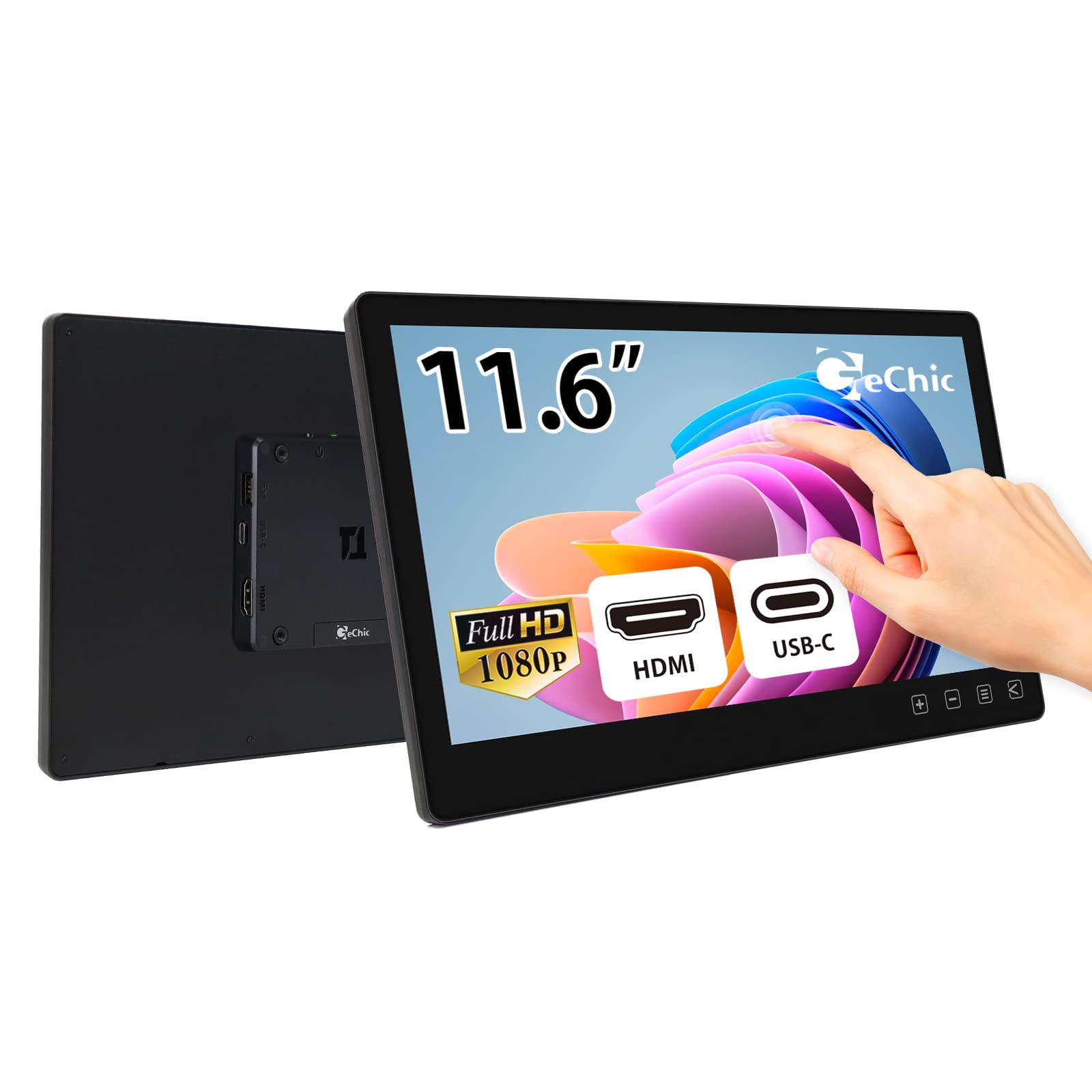 GeChic Corporation Mobile Monitor with Touch Panel Inch GeChic T111A FHD 1920x1080 IPS 10 Finger Touch Capacitive HDMI USB USB Hub Surface Hardness 7H чорний
GeChic Corporation Mobile Monitor with Touch Panel Inch GeChic T111A FHD 1920x1080 IPS 10 Finger Touch Capacitive HDMI USB USB Hub Surface Hardness 7H чорний