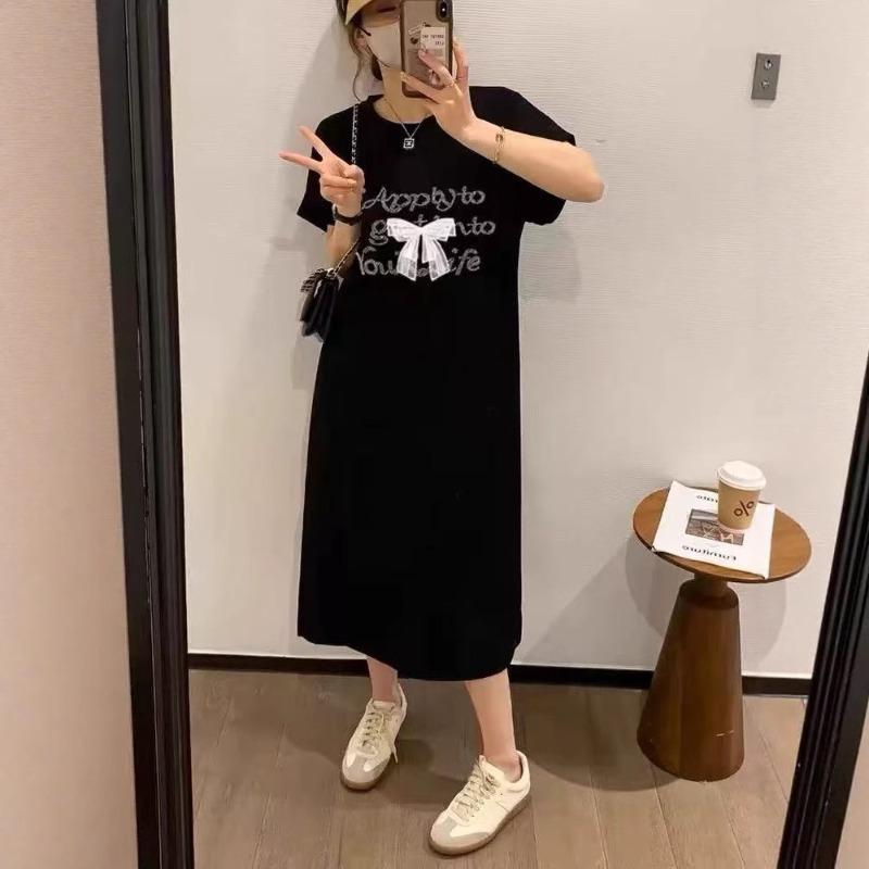 Letter Print Dress,a Mid-length Over-the-knee Slit T-shirt for Women s Summer Casual Wear 4XL сірий колір
Letter Print Dress,a Mid-length Over-the-knee Slit T-shirt for Women s Summer Casual Wear 4XL сірий колір