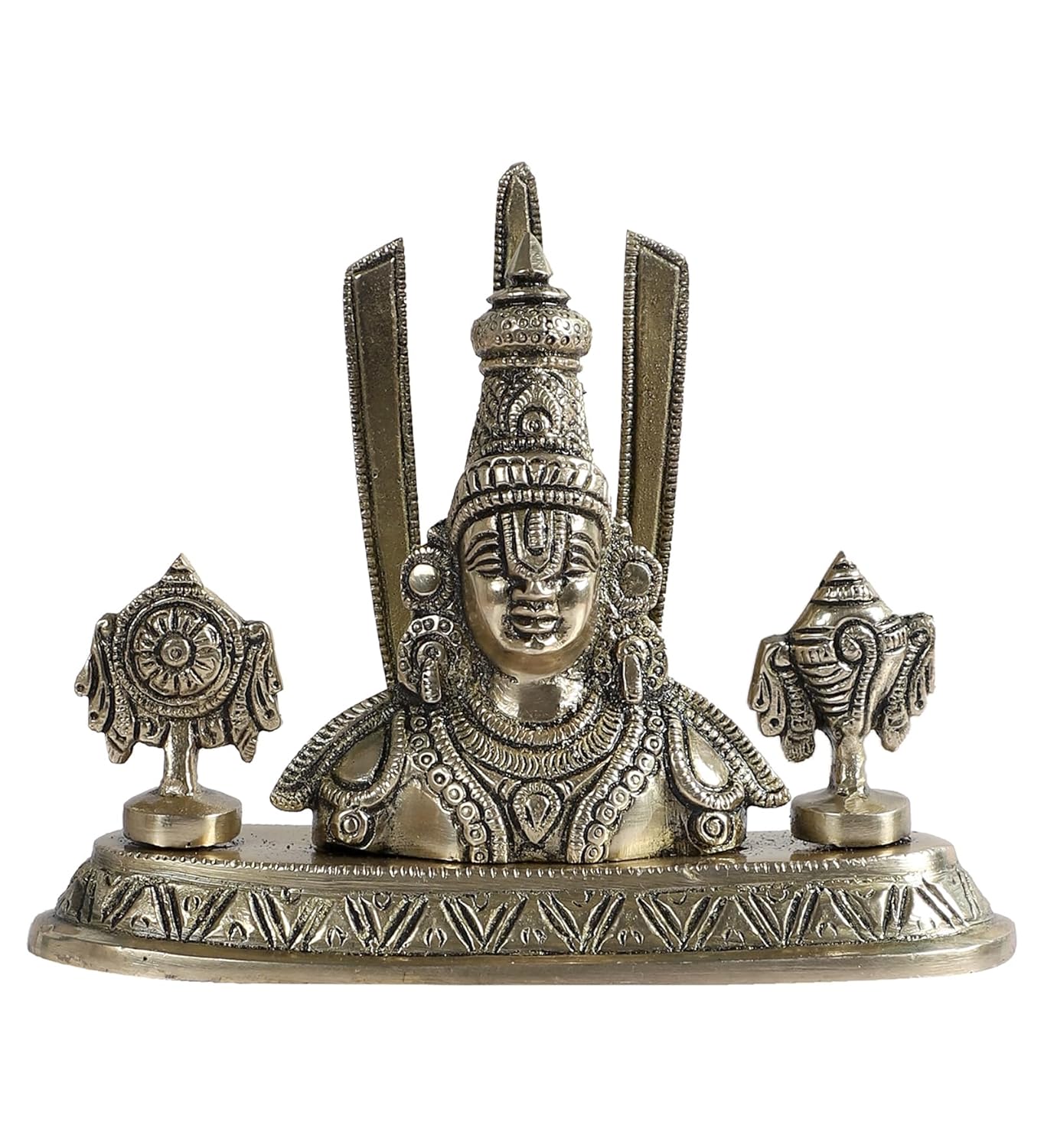 Shankh Chakra Namah With Bala Ji Brass Idol, Lord Venkateswara Statue, Brass
Shankh Chakra Namah With Bala Ji Brass Idol, Lord Venkateswara Statue, Brass