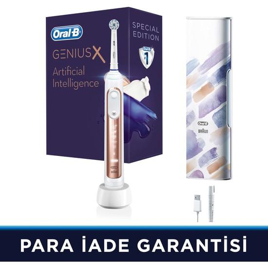 Перезаряжаемая зубная щетка Oral-B Genius X AI Art of Brushing RoseGold + дорожный футляр
Перезаряжаемая зубная щетка Oral-B Genius X AI Art of Brushing RoseGold + дорожный футляр