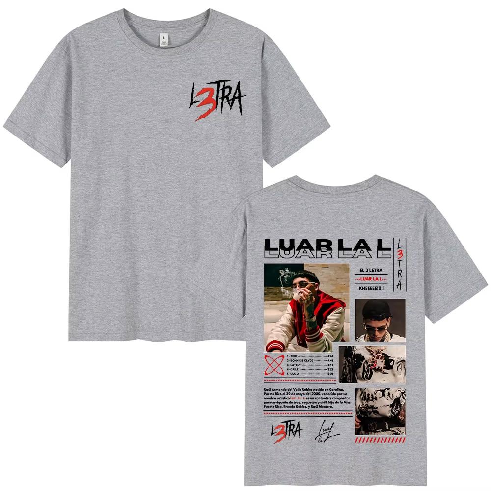 Rapper Luar La L Music Album L3TRA T Shirts Unisex Women Hip Hop Fashion Short Sleeve Tshirts Vintage Oversized Tshirt Streetwear 4XL
Rapper Luar La L Music Album L3TRA T Shirts Unisex Women Hip Hop Fashion Short Sleeve Tshirts Vintage Oversized Tshirt Streetwear 4XL