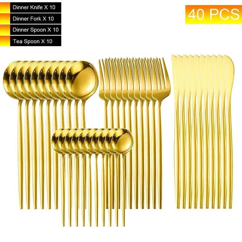 40 Pieces Stainless Steel Cutlery - Mirror Polished, Dishwasher Safe, Suitable For Parties, Weddings, Knives, Forks, Spoons
40 Pieces Stainless Steel Cutlery - Mirror Polished, Dishwasher Safe, Suitable For Parties, Weddings, Knives, Forks, Spoons