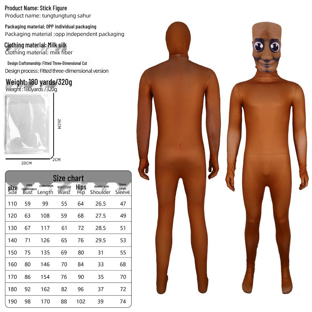 Classic Wooden Stick Figure Cosplay Costume for Halloween and Stage Performances 160cm
Classic Wooden Stick Figure Cosplay Costume for Halloween and Stage Performances 160cm