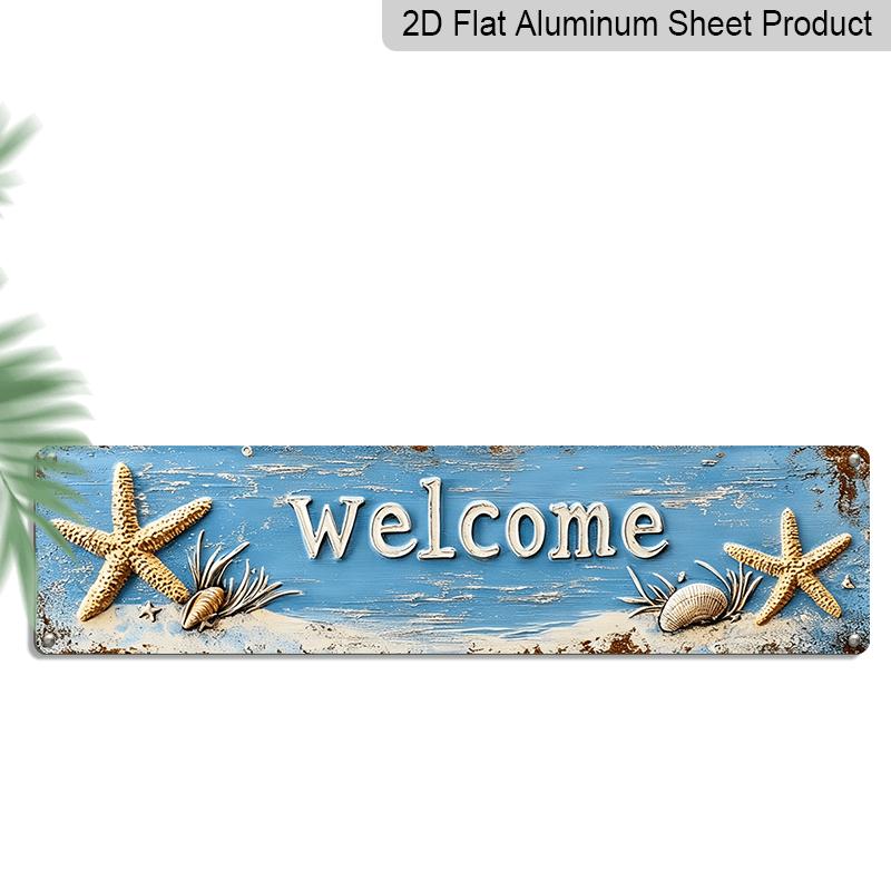 2D Flat - One-Piece 2D Flat Aluminium Decorative Sign, Featuring A Coastal Beach Theme, Perfect for Wall Decoration in Entryways or Bathrooms 40cm x 10cm
2D Flat - One-Piece 2D Flat Aluminium Decorative Sign, Featuring A Coastal Beach Theme, Perfect for Wall Decoration in Entryways or Bathrooms 40cm x 10cm