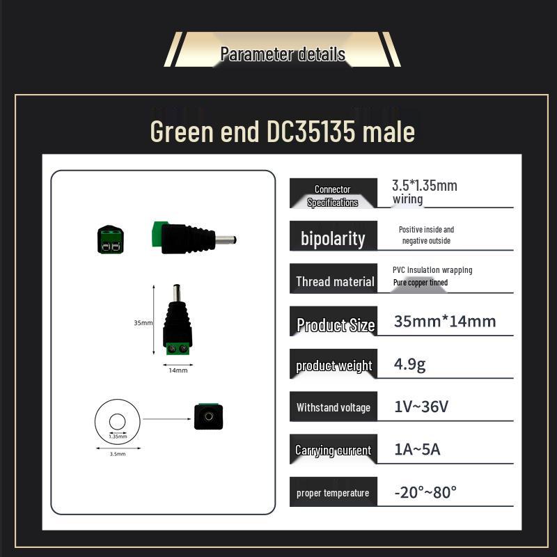 DC3.5*1.35 Power Adapter for Mini Projector, Camera, Speaker, Set-Top Box
DC3.5*1.35 Power Adapter for Mini Projector, Camera, Speaker, Set-Top Box