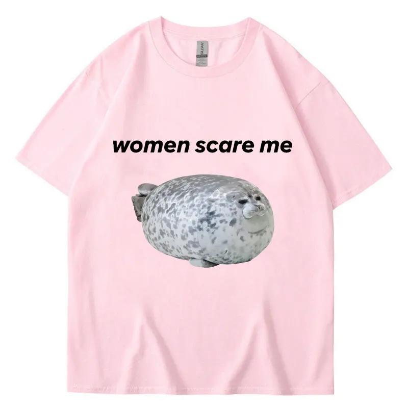 Y2K Women Scare Me Funny Seal Meme Print T-Shirt Unisex Women Trendy Humor T-shirts Casual O-Neck Tees Streetwear S
Y2K Women Scare Me Funny Seal Meme Print T-Shirt Unisex Women Trendy Humor T-shirts Casual O-Neck Tees Streetwear S