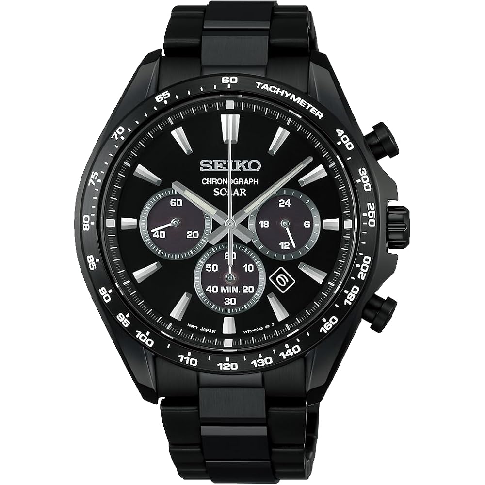 Seiko Selection SBPY187 Men s Solar Chronograph Watch Date Calendar 24-Hour Display All Black S Series
Seiko Selection SBPY187 Men s Solar Chronograph Watch Date Calendar 24-Hour Display All Black S Series