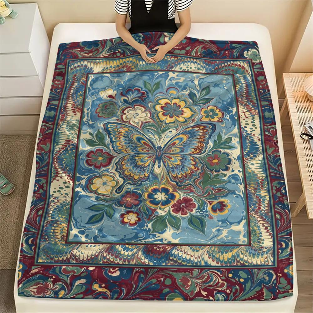 Suminagashi Butterfly Print Flannel Blanket, High quality Comfortable for All Seasons, Home Decor, Warmth and Comfort, Perfect for Christmas Gifts127 80cm x 120cm
Suminagashi Butterfly Print Flannel Blanket, High quality Comfortable for All Seasons, Home Decor, Warmth and Comfort, Perfect for Christmas Gifts127 80cm x 120cm