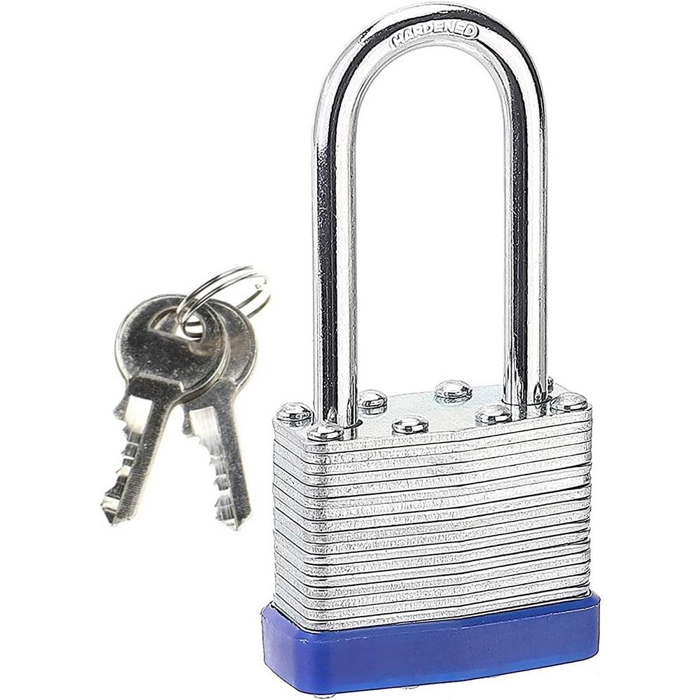Reinforced Heavy Duty keyed Padlock Long Padlock Weatherproof Laminated Padlock for Garden Shed Garage, Fence, Storage Units, Outdoor Indoor Use
Reinforced Heavy Duty keyed Padlock Long Padlock Weatherproof Laminated Padlock for Garden Shed Garage, Fence, Storage Units, Outdoor Indoor Use