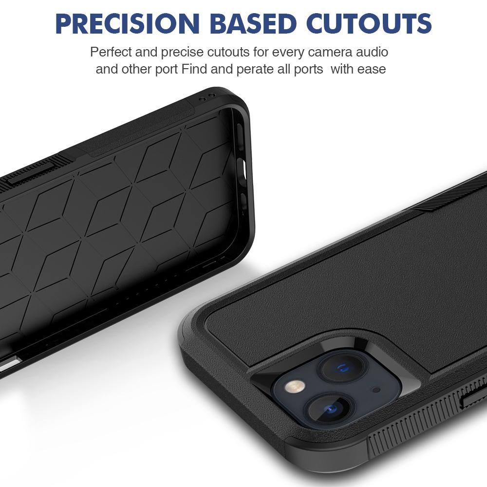 For iPhone 13 6.1 inch Anti-fingerprint Lightweight PC+Soft TPU Dual Layer Protection Case Anti-scratch Phone Cover Black
For iPhone 13 6.1 inch Anti-fingerprint Lightweight PC+Soft TPU Dual Layer Protection Case Anti-scratch Phone Cover Black