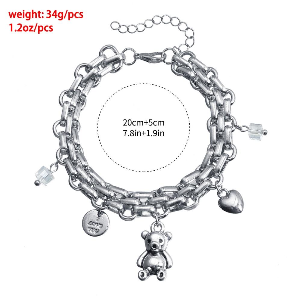 New Geometric Water Drop Heart Bear tassel Necklace Bracelet Fashion Personality Exquisite Simplicity Clavicle Chain Accessories
New Geometric Water Drop Heart Bear tassel Necklace Bracelet Fashion Personality Exquisite Simplicity Clavicle Chain Accessories