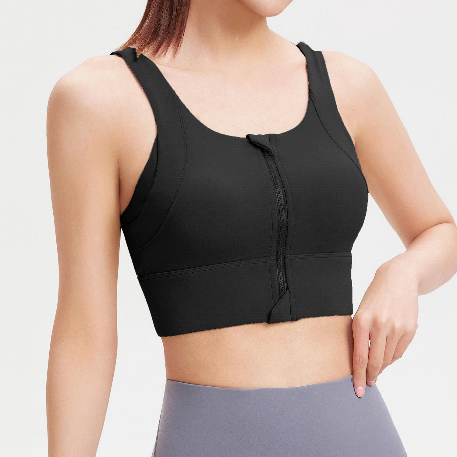 Женский противоударный спортивный бюстгальтер - Застежка спереди, Боковая поддержка, Фиксированная чашка, Жилет для йоги L чёрный
Женский противоударный спортивный бюстгальтер - Застежка спереди, Боковая поддержка, Фиксированная чашка, Жилет для йоги L чёрный