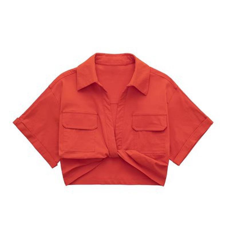 2026 European & American Style Women s Slimming Elastic Cropped Shirt L помаранчевий/червоний
2026 European & American Style Women s Slimming Elastic Cropped Shirt L помаранчевий/червоний