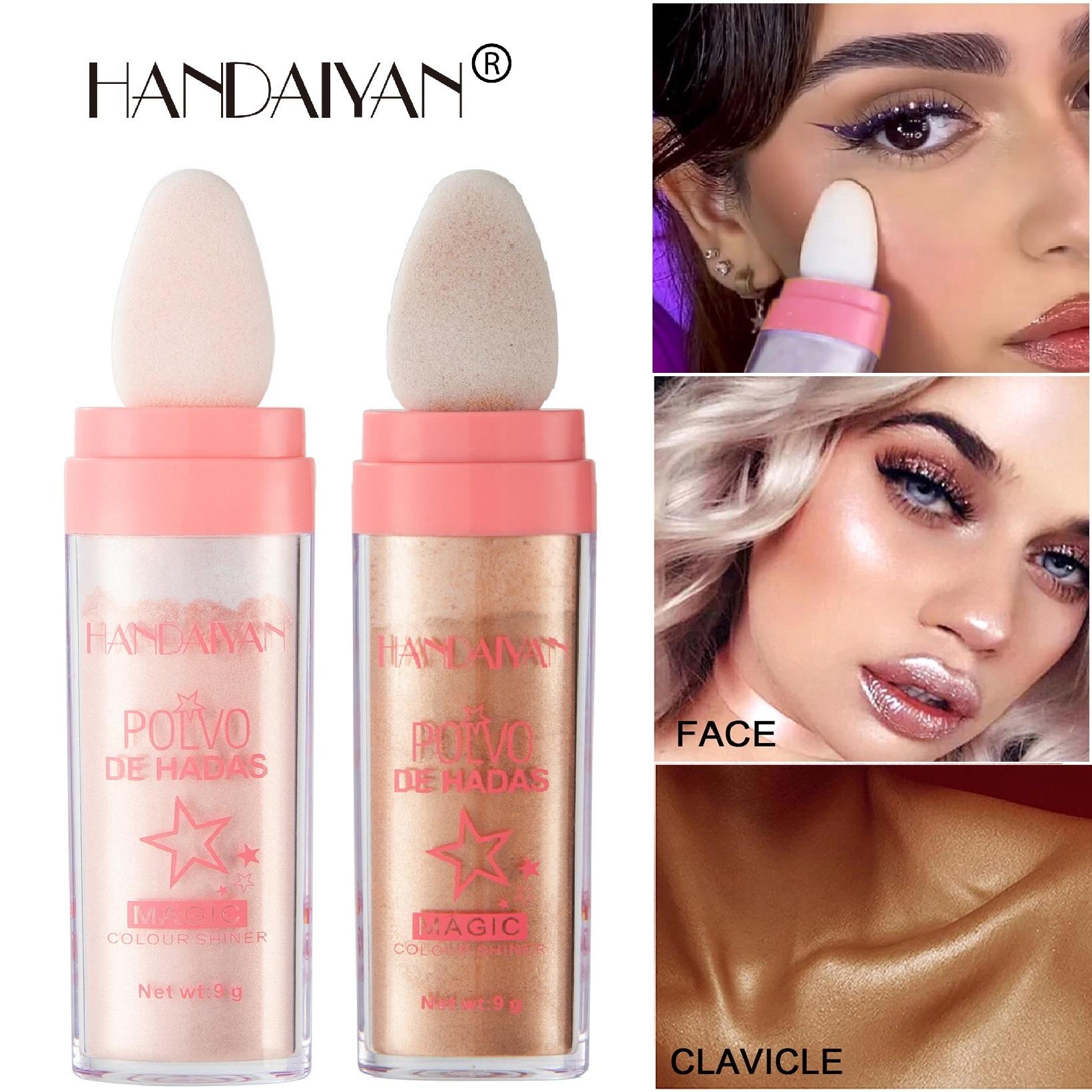 Handaiyan Shimmer Fairy Powder Белый рассыпной хайлайтер для лица и тела Блестящая палочка для макияжа Бронзер-осветитель polvo de Hada Косметика
Handaiyan Shimmer Fairy Powder Белый рассыпной хайлайтер для лица и тела Блестящая палочка для макияжа Бронзер-осветитель polvo de Hada Косметика