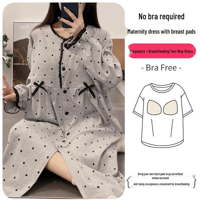 Maternity/Postpartum Nightgown with Chest Pads – Lightweight Spring/Fall Breastfeeding Dress for Delivery Room L
Maternity/Postpartum Nightgown with Chest Pads – Lightweight Spring/Fall Breastfeeding Dress for Delivery Room L