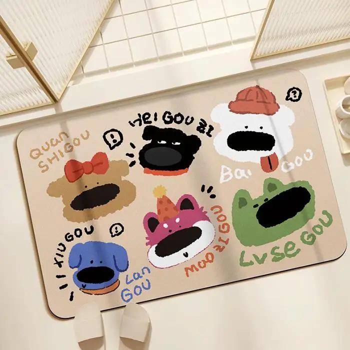 Cartoon cute GOU diatom mud floor mat bathroom absorbent foot mat ins toilet non-slip mat toilet door mat 40X60cm 15.7X23.6in
Cartoon cute GOU diatom mud floor mat bathroom absorbent foot mat ins toilet non-slip mat toilet door mat 40X60cm 15.7X23.6in