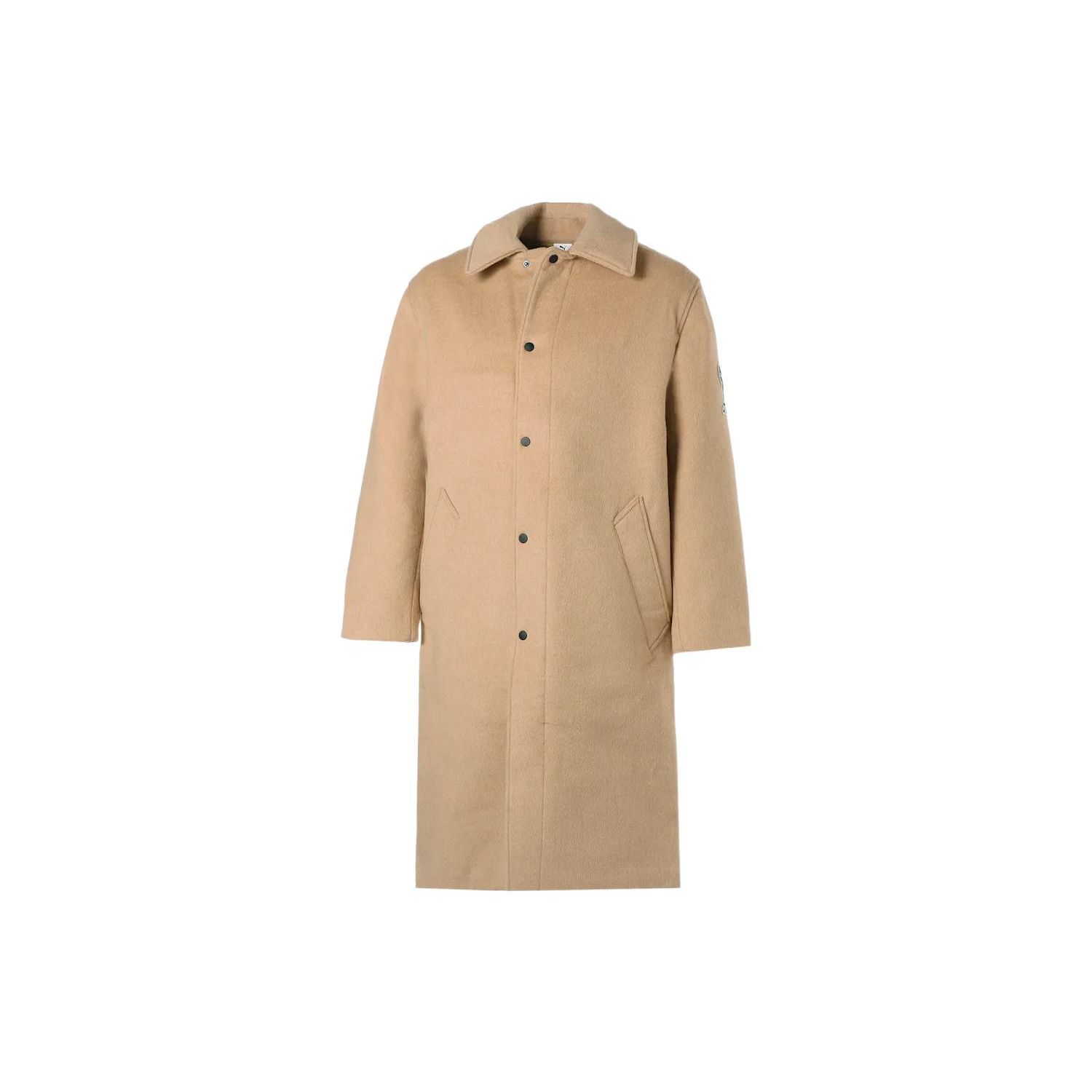 Puma x Ami Embroidered Logo Mid-Length Coat With Single-Breasted Design Unisex Coats Khaki 535997-67
Puma x Ami Embroidered Logo Mid-Length Coat With Single-Breasted Design Unisex Coats Khaki 535997-67